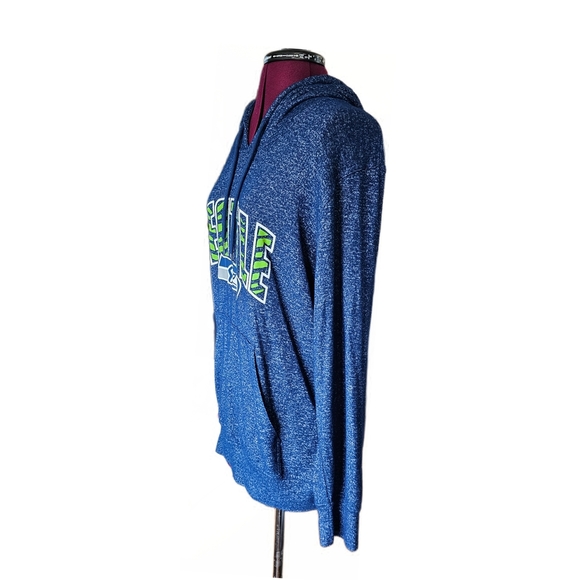 Zubaz NFL Team Apparel Women's Seattle Seahawks Marled Soft Hoodie Size Large - Picture 5 of 14